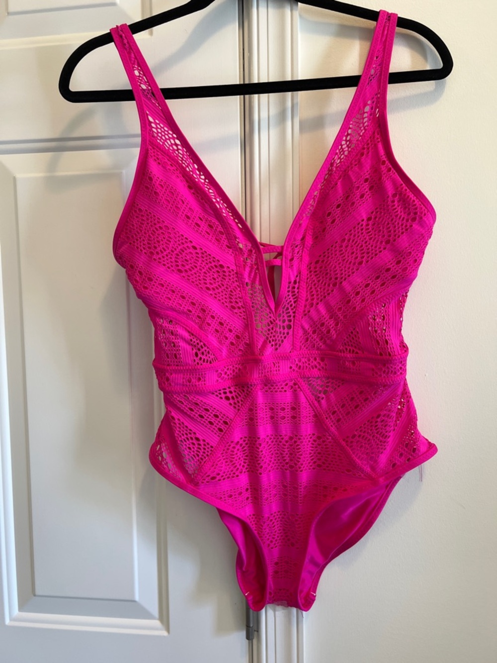 BECCA by Rebecca Virtue Hot Pink One Piece Suit in large
